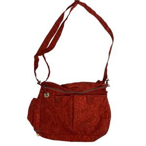 Travelon Anti Theft Bag Crossbody Purse Messenger Bag Pockets Nylon Red